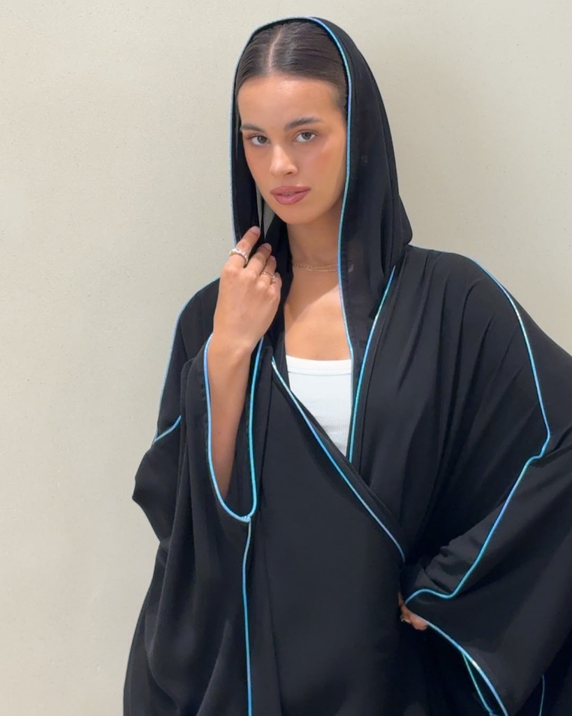 N0016 Crinkle Satin Abaya