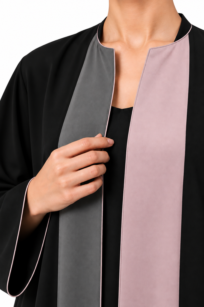 N0047 Blush & Slate Abaya